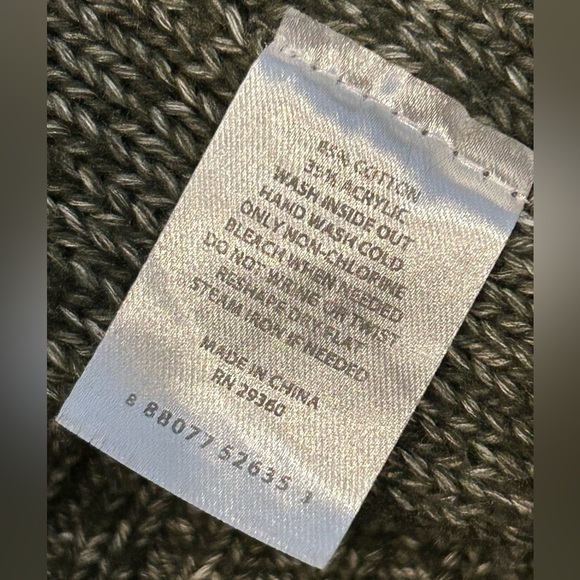 dip Olive Green Cardigan Sweater Classic Knit Open Front - Picture 5 of 5